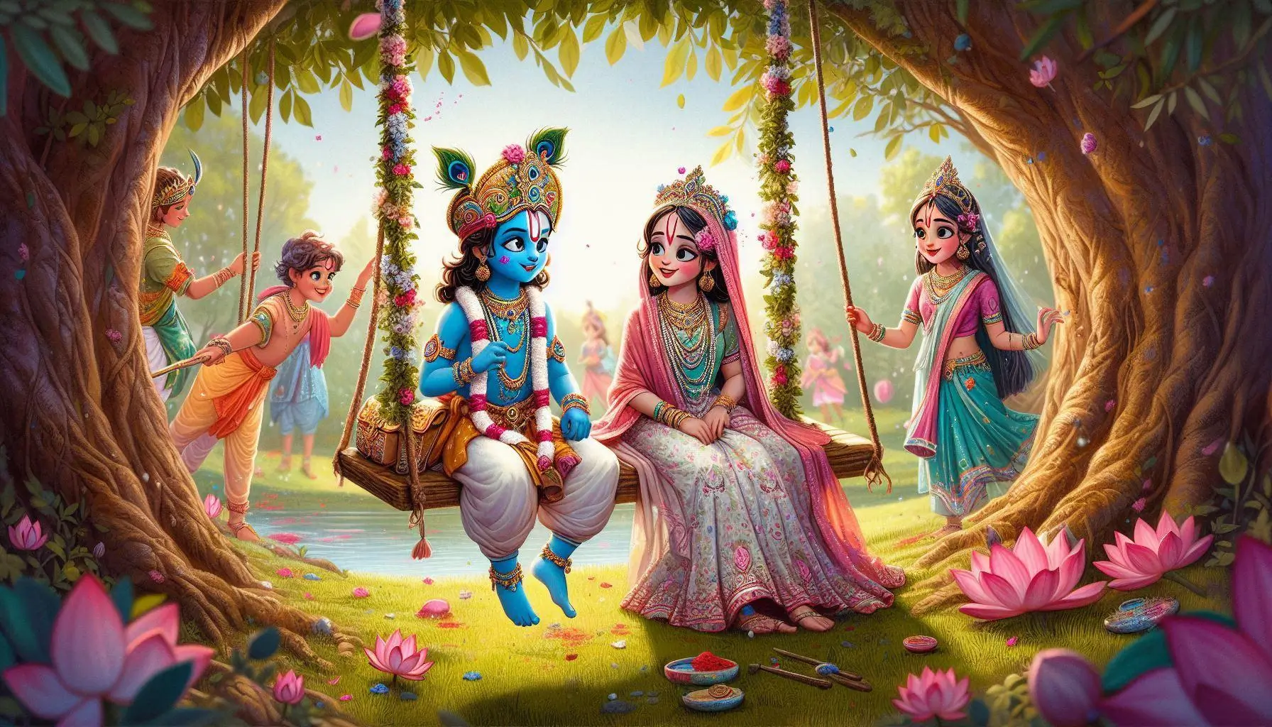 yamuna pulin dol , yamuna tat dol , yamuna kinare dol, डोलोत्सव - धूलेटी श्रीनाथजी दर्शन यमुना घाट 