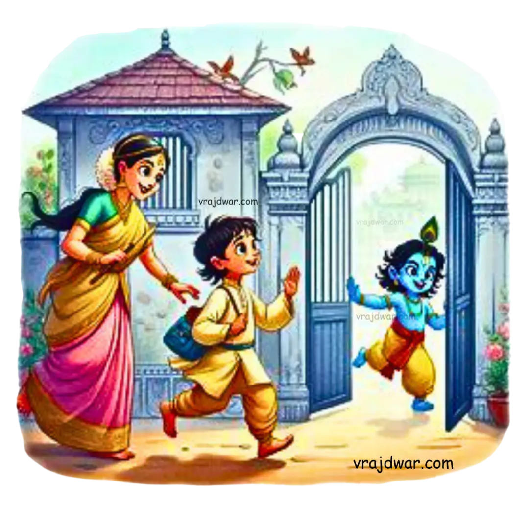 Krishna with kumbhandasji