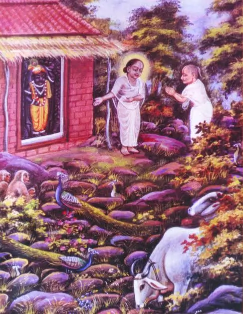 Shri Mahaprabhuji Explaining seva prakar to Ramdasji