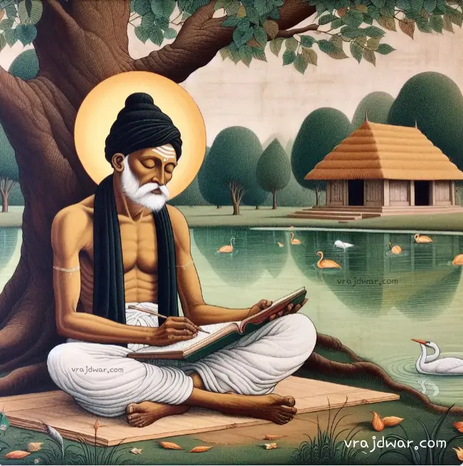 Surdashji At Chandra Sarovar . Surdas ji Ashtachhap poet , Asht sakha Surdas ji at Parasoli Chandra sarovar