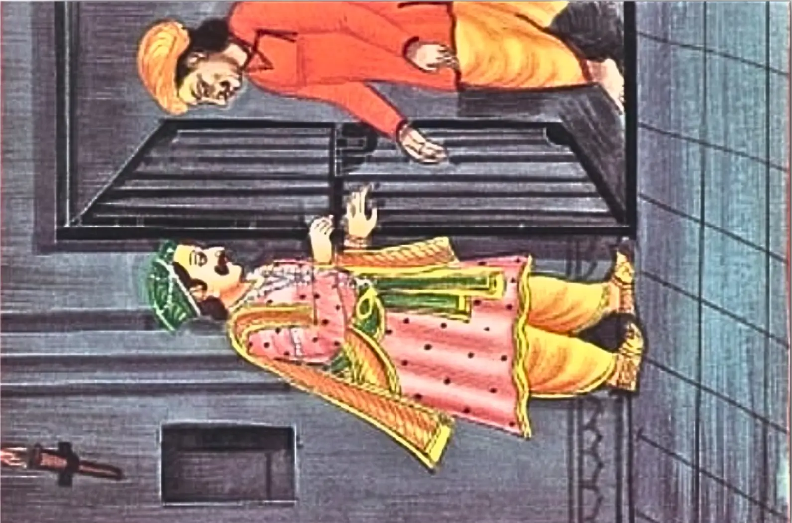 કસુંબા છઠ વાર્તા પ્રસંગ બિરબલ કૃષ્ણદાસજી ને મુક્ત કરી રહ્યા છે. 