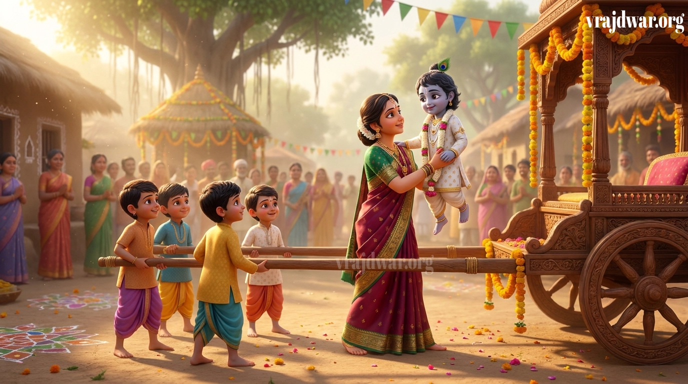 Rathyatra pushtimarg Bal bhav seva rituals रथयात्रा