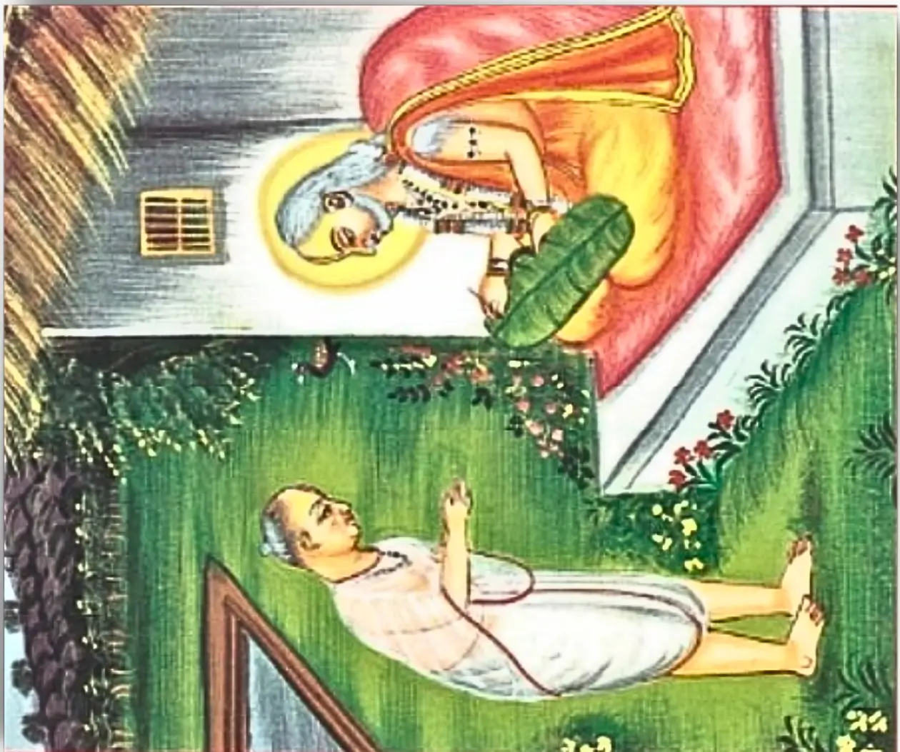 કસુંબા છઠ વાર્તા પ્રસંગ ગૂસાઈજી ચંદ્રાસરોવર પર વિજ્ઞપ્તિ ગ્રંથ ની રચના કરી રહ્યા છે. 