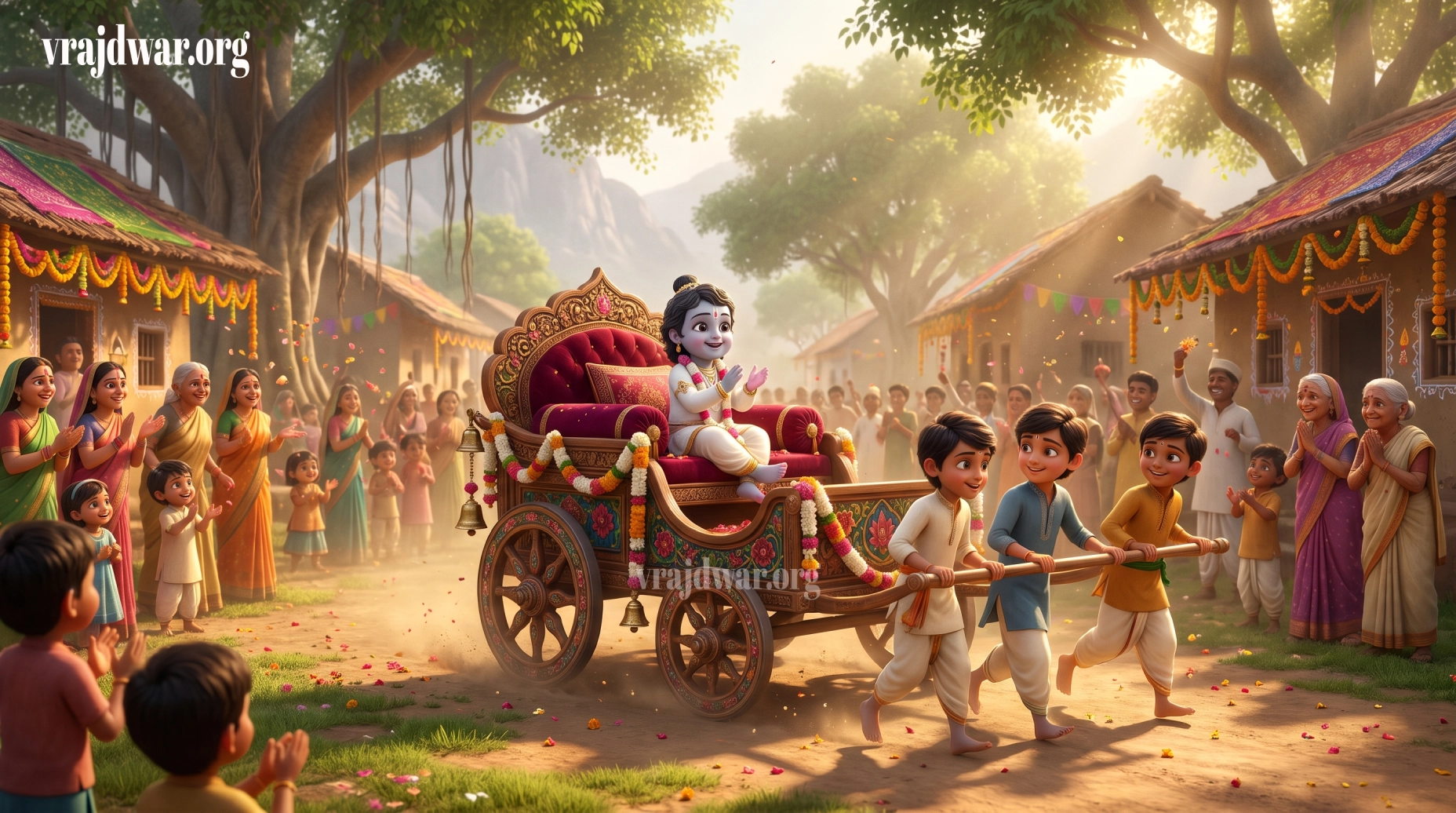 Rathyatra pushtimarg Bal bhav seva rituals रथयात्रा