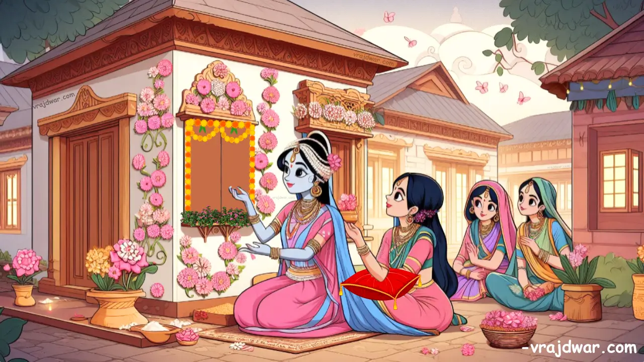 श्री कृष्ण श्यामा सखी लीला | पुष्टिमार्ग सांझी | सांझी कला पुष्टिमार्ग 