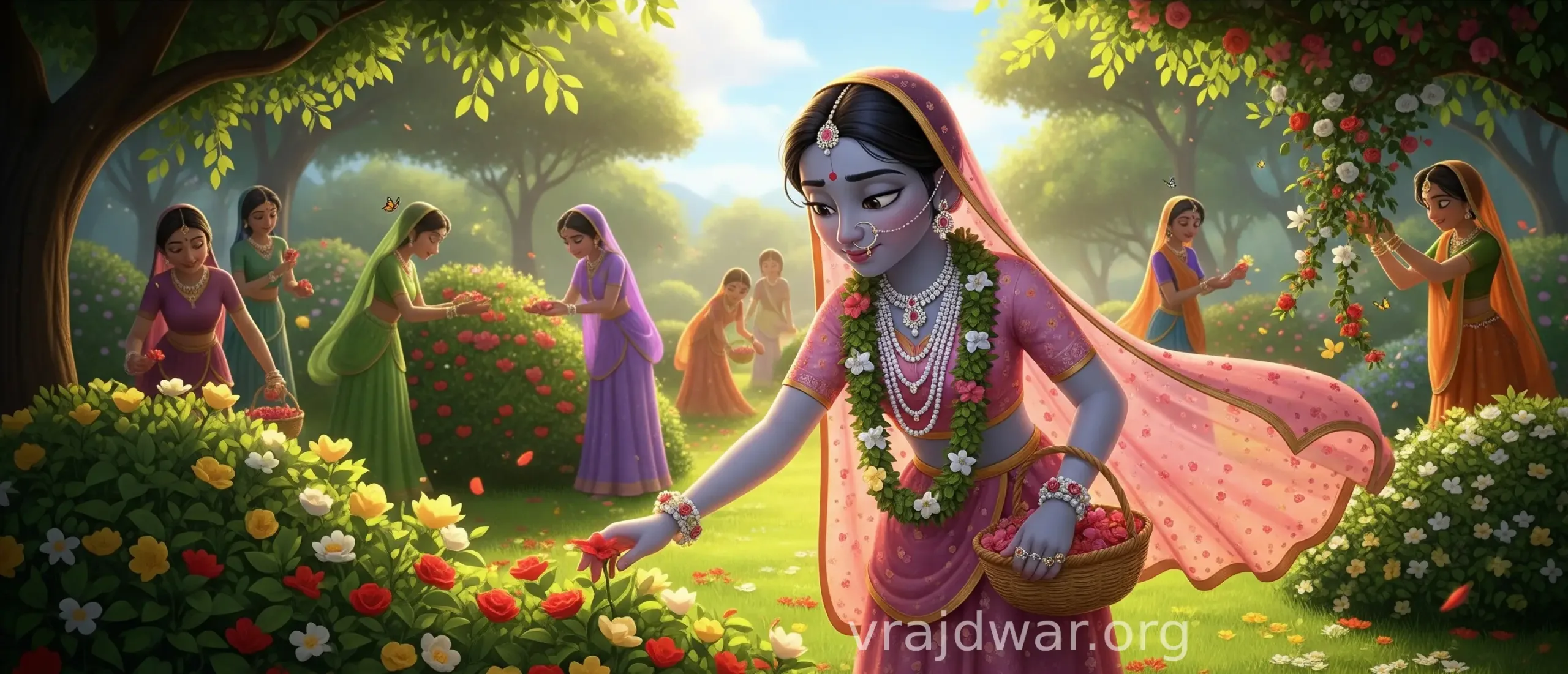 श्री कृष्ण श्यामा सखी लीला | पुष्टिमार्ग सांझी 