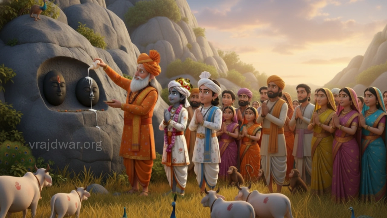 Annakut, Govardhan annakut, govardhan puja, govardhan pujan, girirajji annakut, annakut pushtimarg, annakut pushtimarg seva kram, annakut ke pad, govardhan puja pushtimarg, govardhan pujan seva kram, govardhan puja shrinathji, krishna govardhan leela darshan