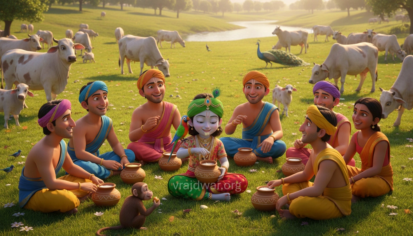 गोपाष्टमी पूजा , कृष्ण लीला प्रथम गोचारण , कुंडवारा मनोरथ पुष्टिमार्ग श्रीनाथजी 